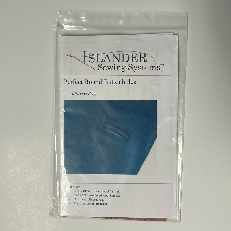 Islander Sewing Systems Perfect Bound Buttonhole Instruction Kit