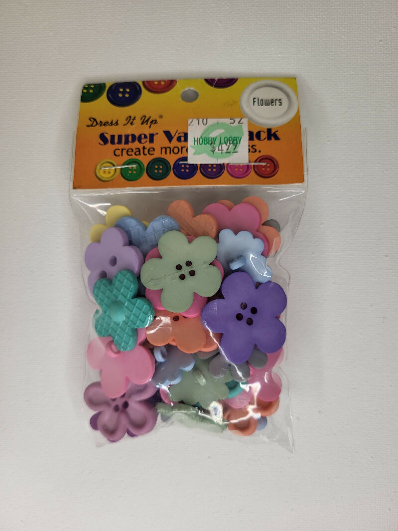 Super value pack - flower button assortment