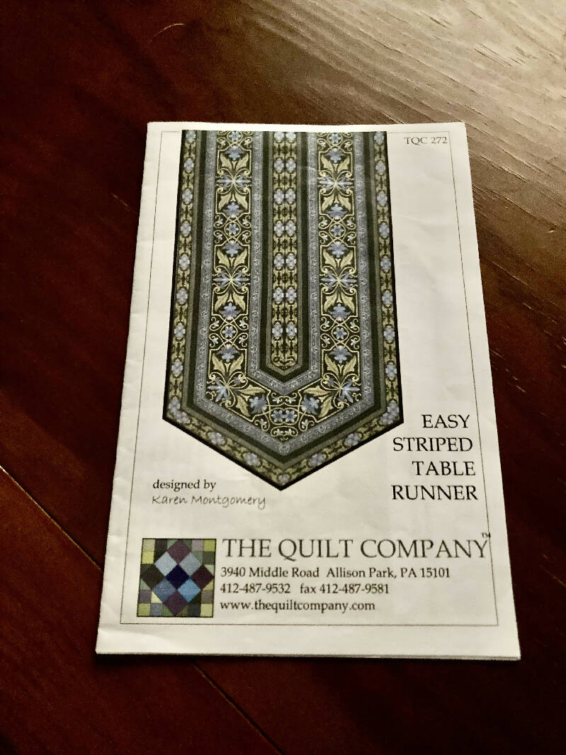 Easy Striped Table Runner The Quilt Company Quilting Pattern