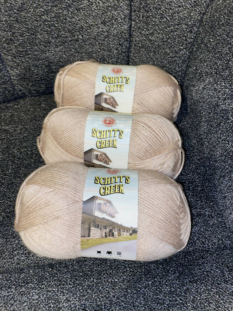 Lion Brand Yarn Schitt's Creek Yarn for Knitting, Crocheting, and Crafting, 3 Pack, Boho Brown