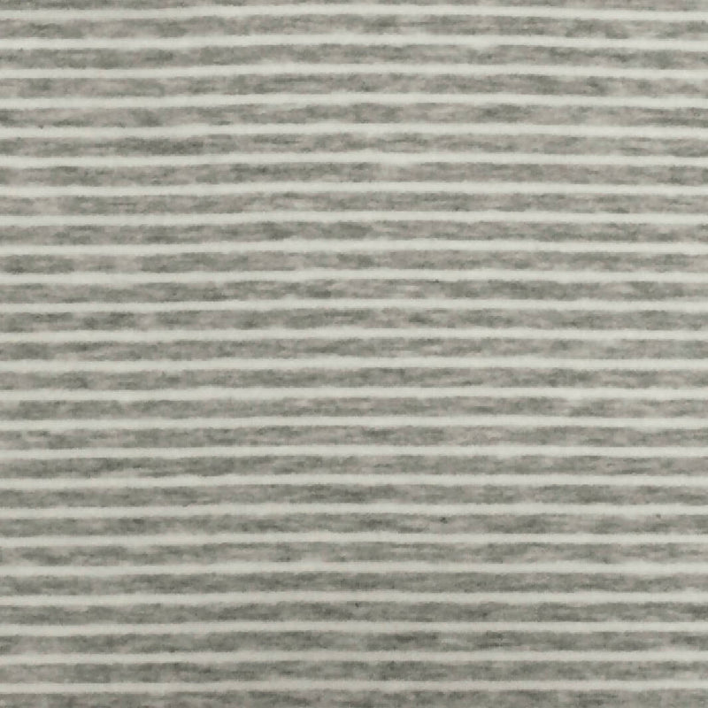 NEW 41" piece COTTON Gray grey Ivory striped BABY FRENCH TERRY, sold by the HALF YARD - 67"