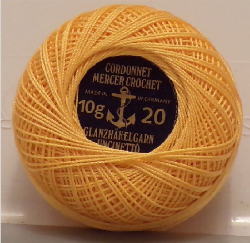 Cordonnet Mercer Crochet Size 20; Orange; Lot of 9 Balls; Germany; Vintage
