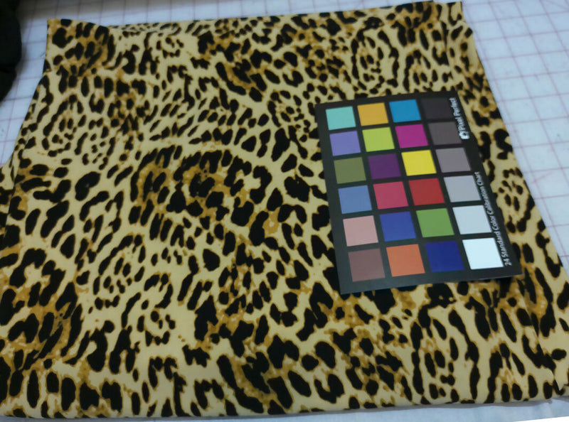 2 yards Mustard gold /Black animal print ITY knit