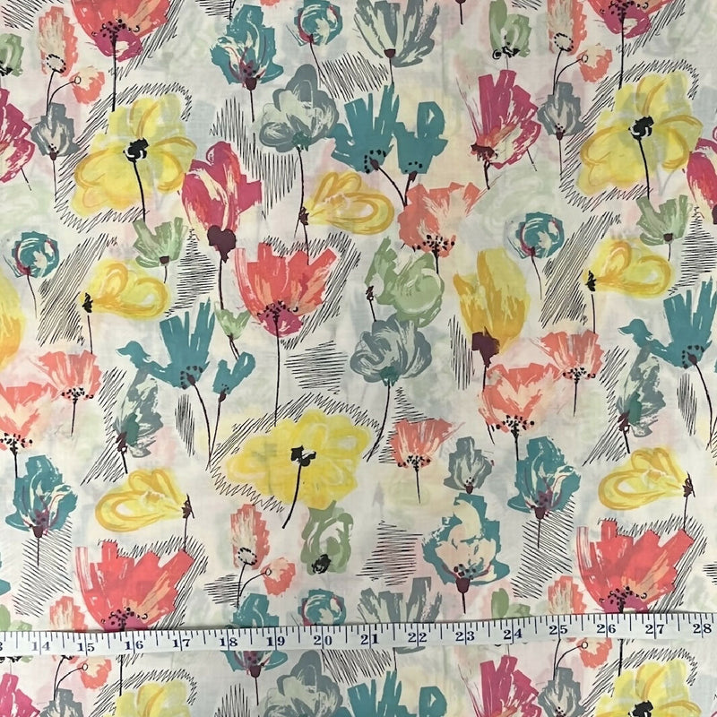 Art Gallery Fabrics Multicolored Floral Cotton Voile - Yardage