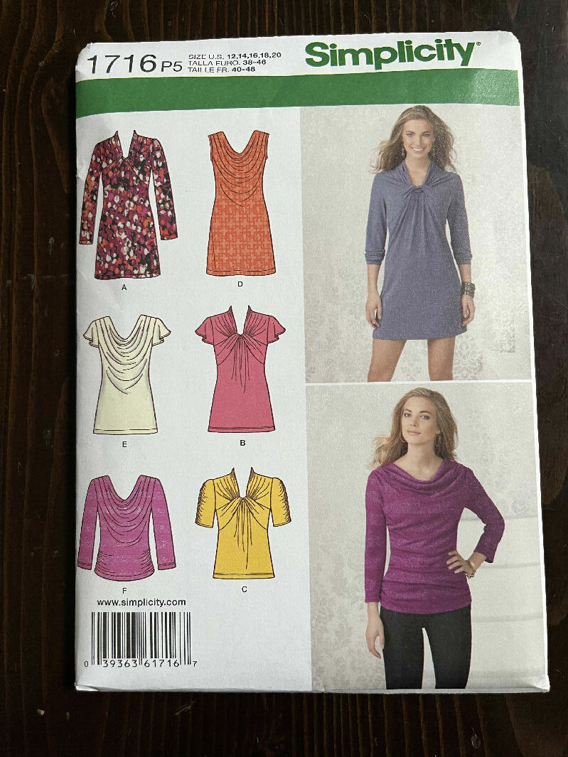 Simplicity 1716 Misses Top and Dress