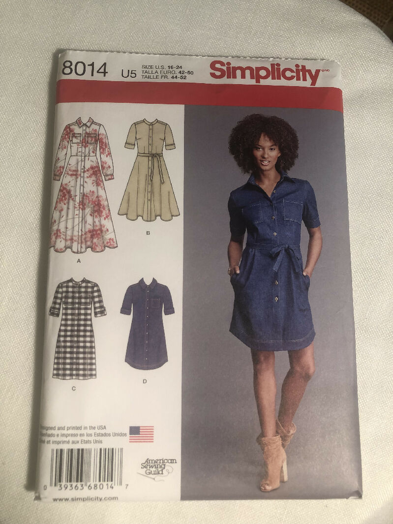 Simplicity 8014 Sewing Pattern U. S. Sizes 16 to 24