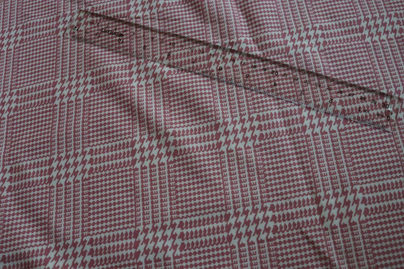 Pink Houndstooth Scuba 1-yrd