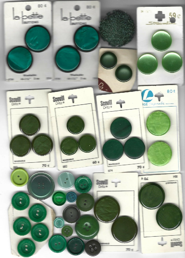 Vintage Green Buttons