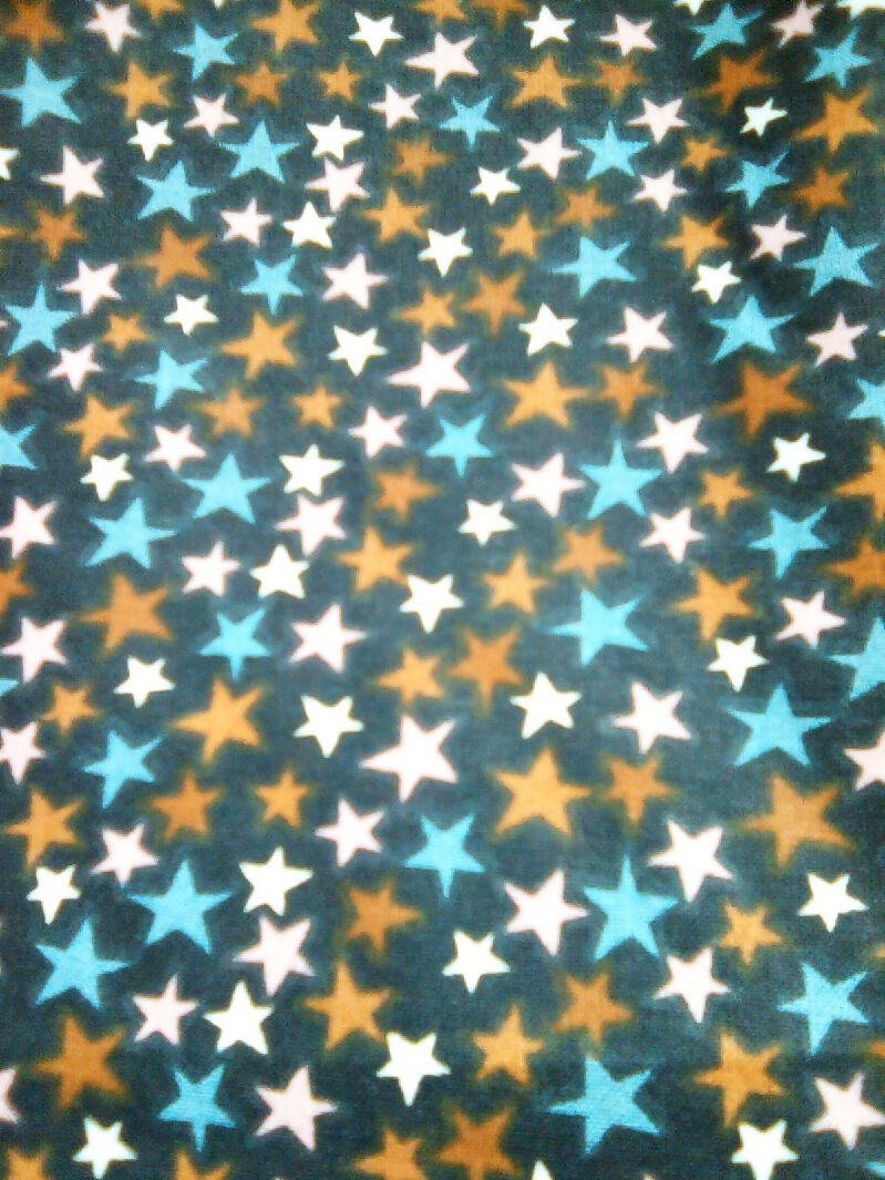 Cotton material, star designs, white, pink, red, blue colors, 9" x 43"