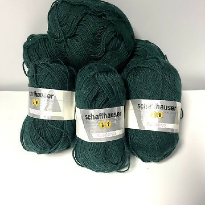 Schaffhauser Acrylic Wool Polyester Hunter Green Running Yarn - 8 Skeins