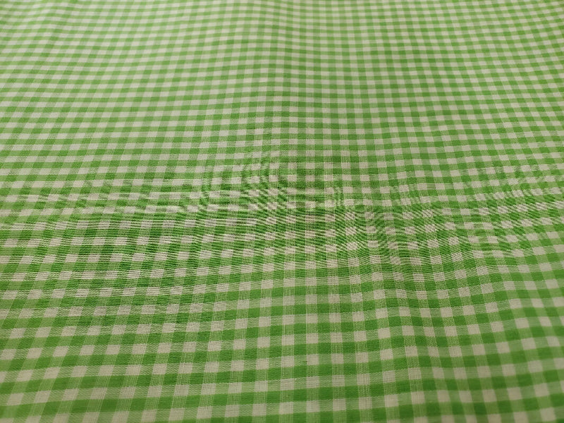 Cotton Gingham Check Fabric Remnant