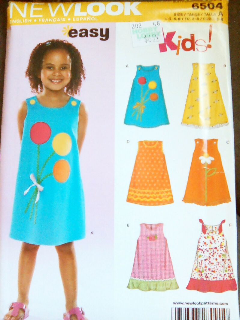Newlook sewing patterns kids dress pants skirt size 3-8