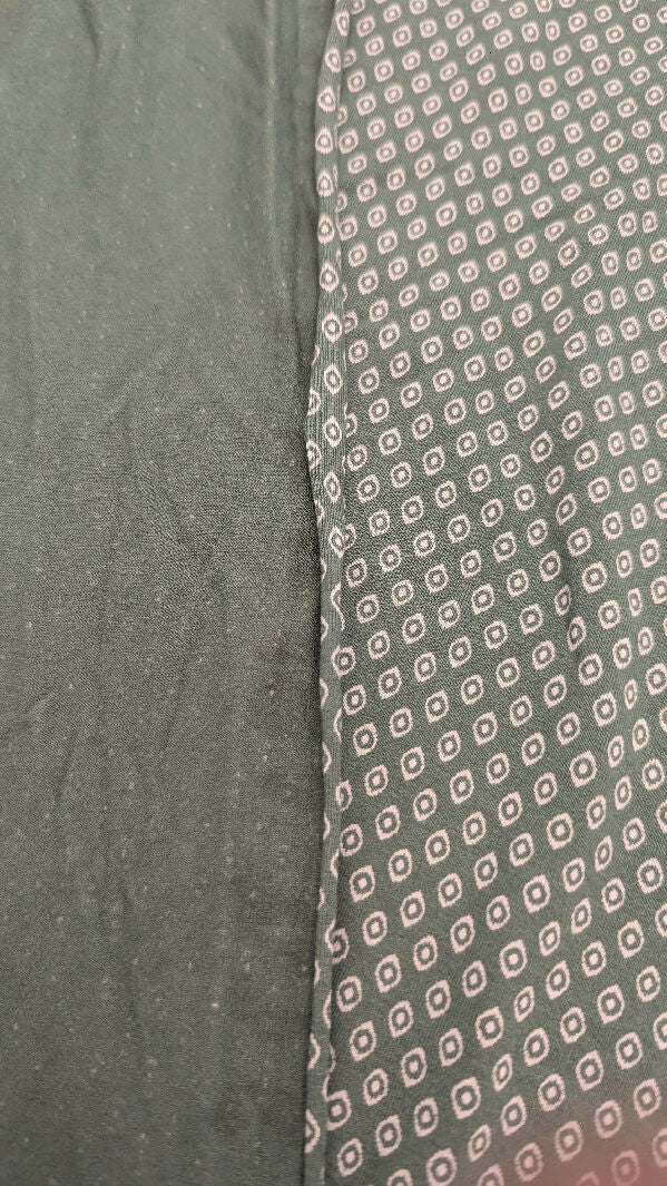 Sage Green/White "Evil Eye" Petite Print Cotton Spandex Knit Fabric 54"W - 1 1/2 yd