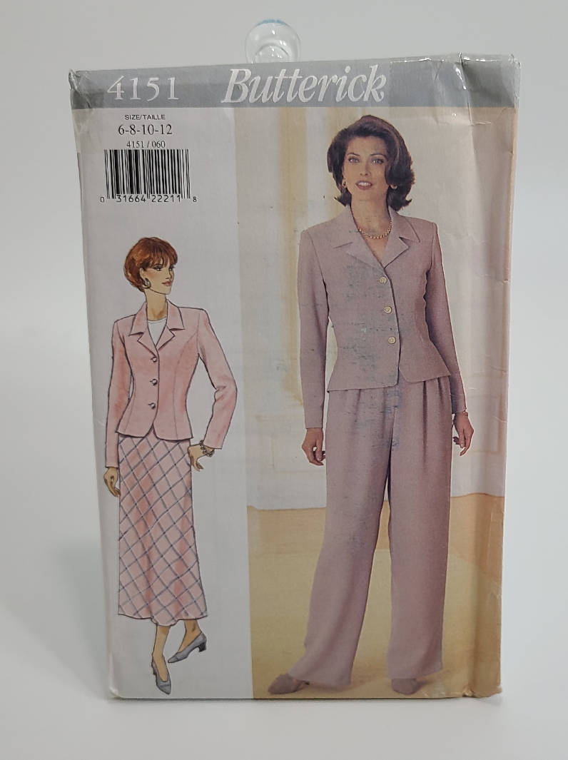 Butterick Pattern 4151 Misses Top, Skirt, Pants Size 6, 8, 10, 12