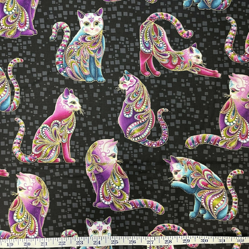 Cat-i-tude Larger Cat Print Quilting Cotton - 3 Yds