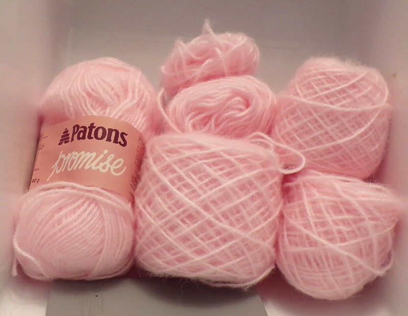 Patons Promise; Pink; Acrylic, Nylon; Vintage; 4oz. Reclaimed