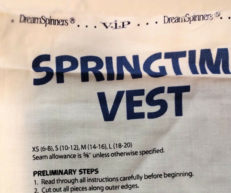 Springtime Vest Panel Cranston Dream Spinners XS (6-8)-L (18-20)