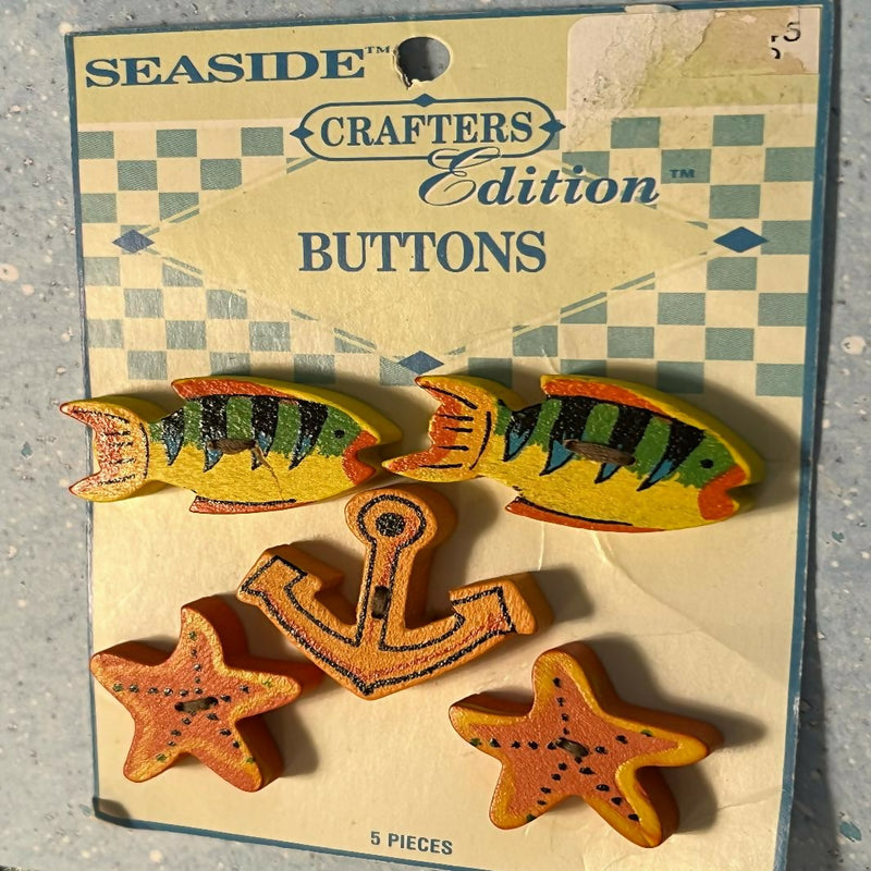 Novelty buttons - tropical fish