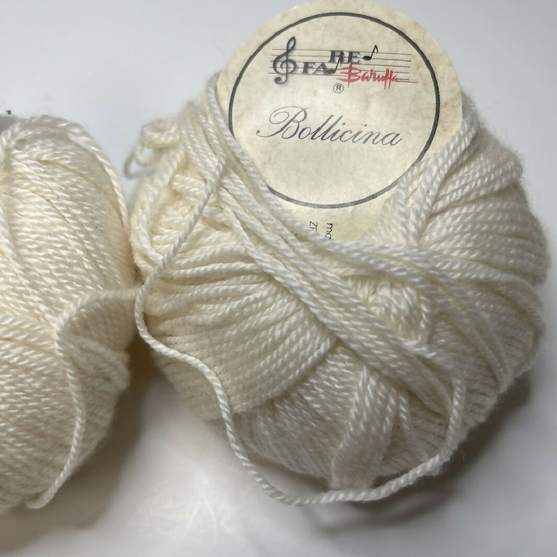 Baruffa Lace Weight Cashmere Silk Yarn in Ivory - 2 Balls