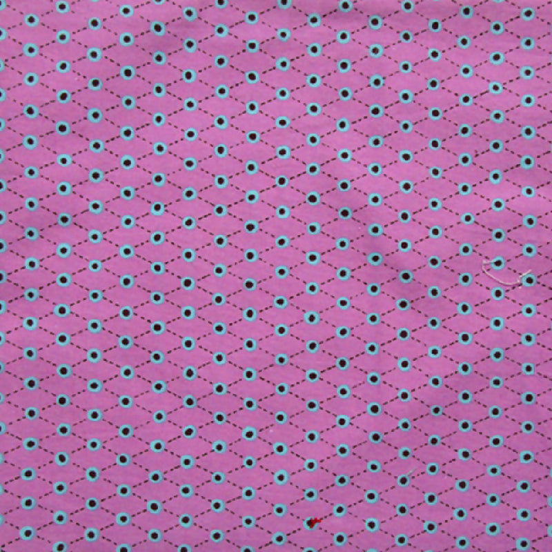Cotton Fabric, Gypsy Caravan, Red-Violet Geometric, 42” x 84”