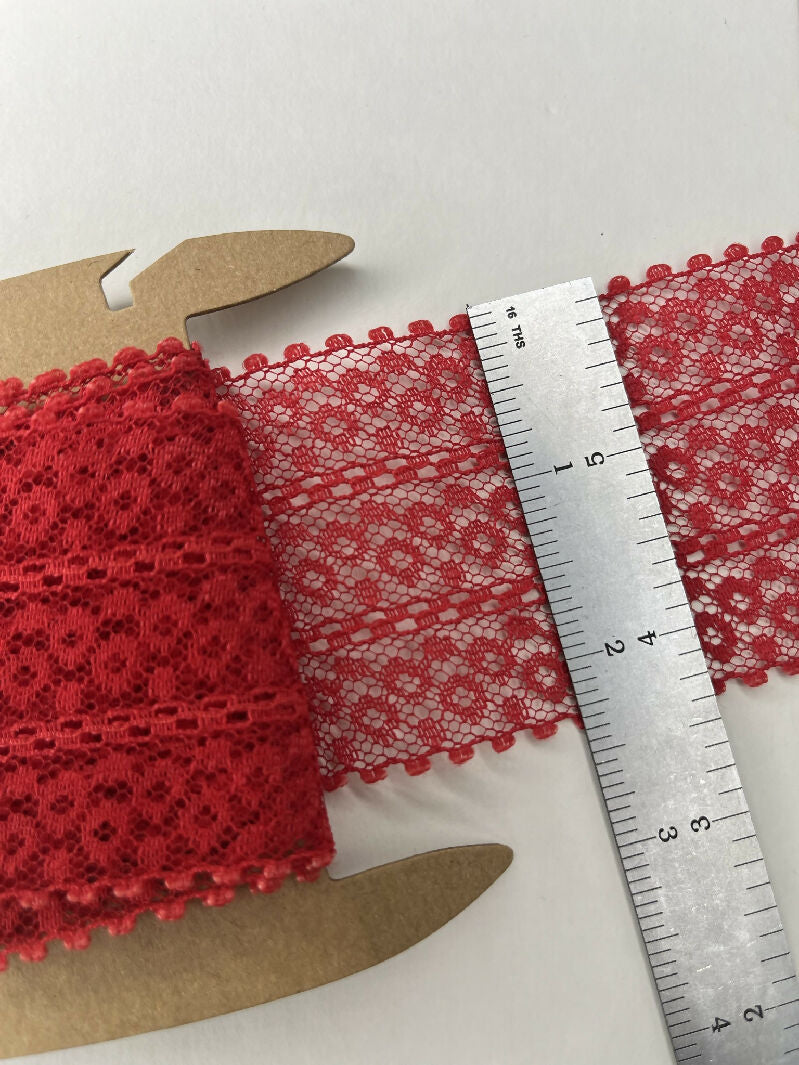 Red Flower Lace | Beautiful Lace | Vintage Lace