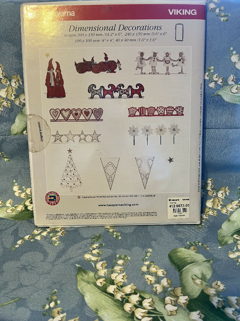 Husqvarna Viking DIMENSIONAL DECORATIONS 163 embroidery design files