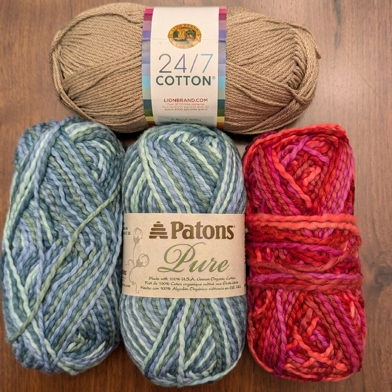 Patons Pure Organic Cotton Yarn and More Lot of 4