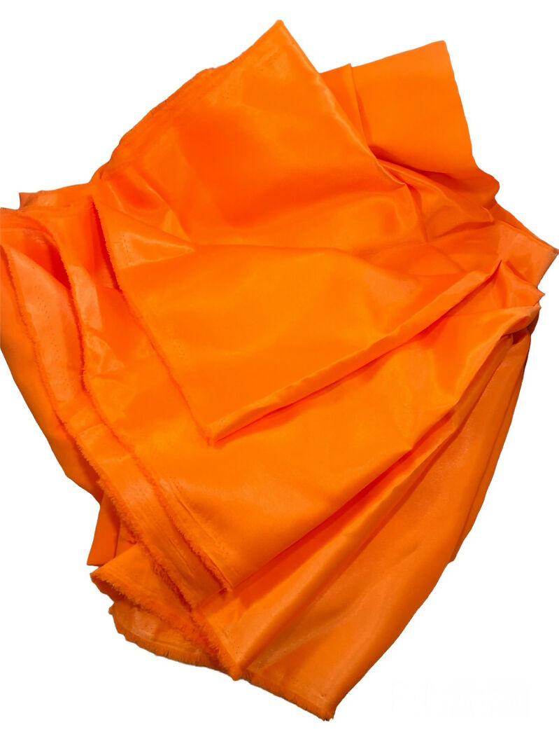 Fluorescent Orange Satin – 6 yds.