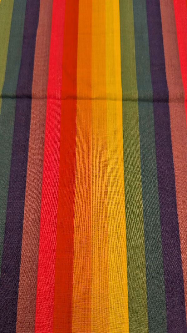 Rainbow Stripe Quilting Cotton Woven Fabric 45"W - 2 yds