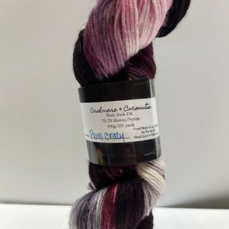 Cashmere and Coconuts Basic Sock DK in Plum Crazy - 1 Skein