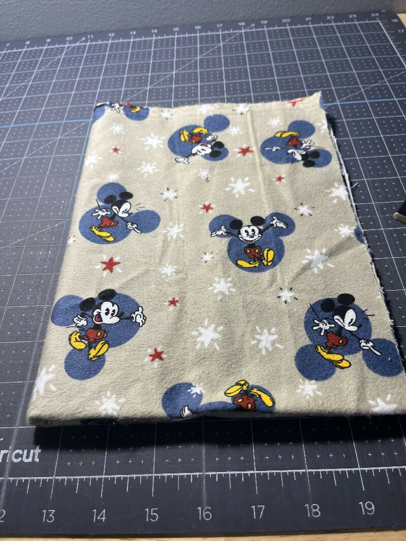Mickey Mouse grey and blue flannel