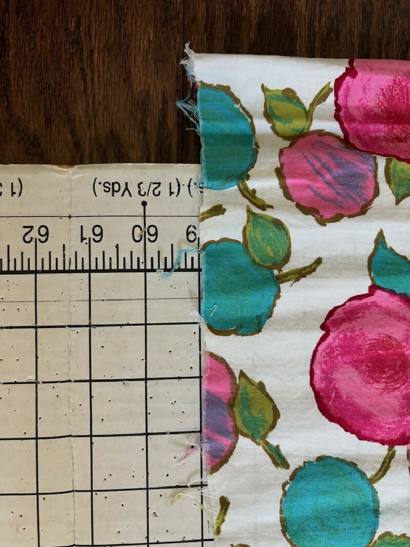 Vintage fruit print stretch fabric