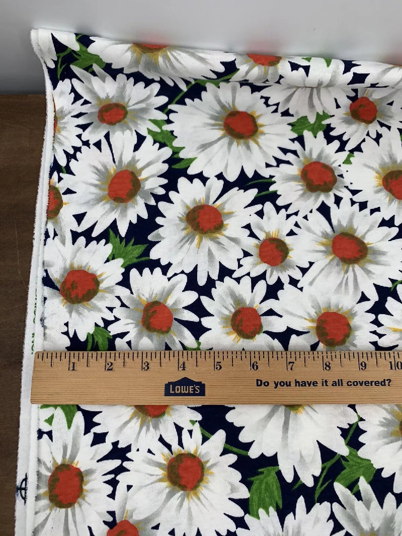 90s Collections by Hi-Fashion Fabrics Floral Large Daisy Print Knit Fabric 64" W