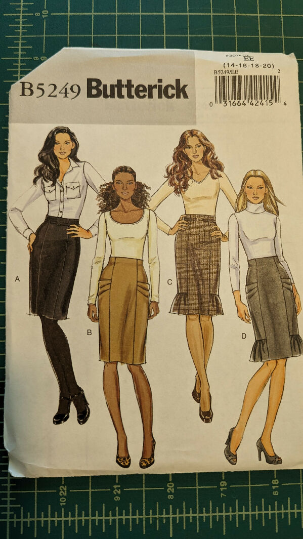 Butterick B5249 Skirt & Belt Sewing Pattern Sizes 14-20