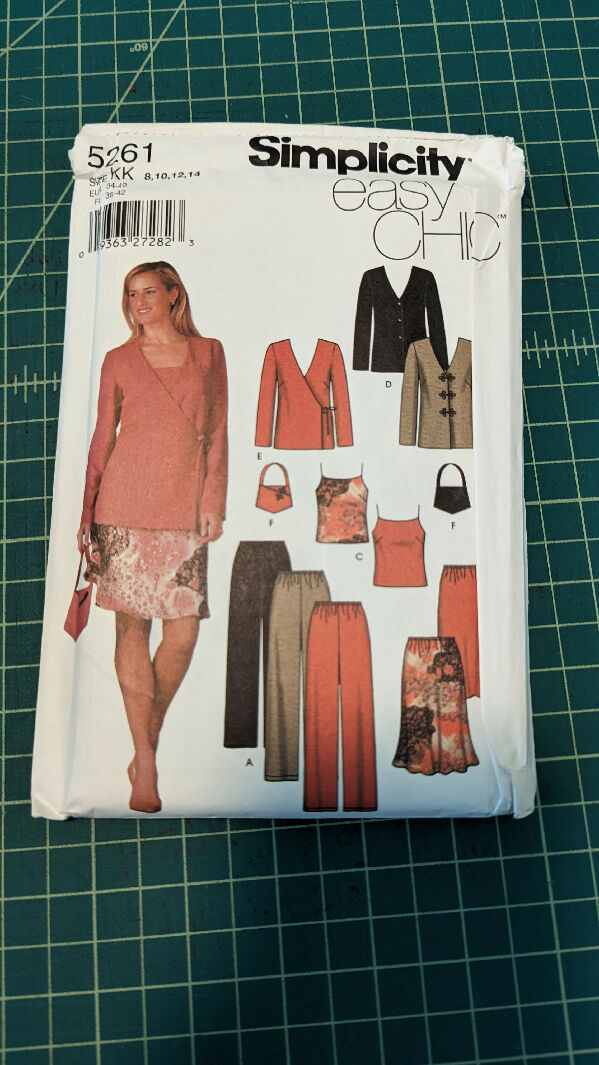 Simplicity 5261 Easy Chic Jacket, Pants, Skirt, Cami & Bag Sewing Pattern Sizes 8-14