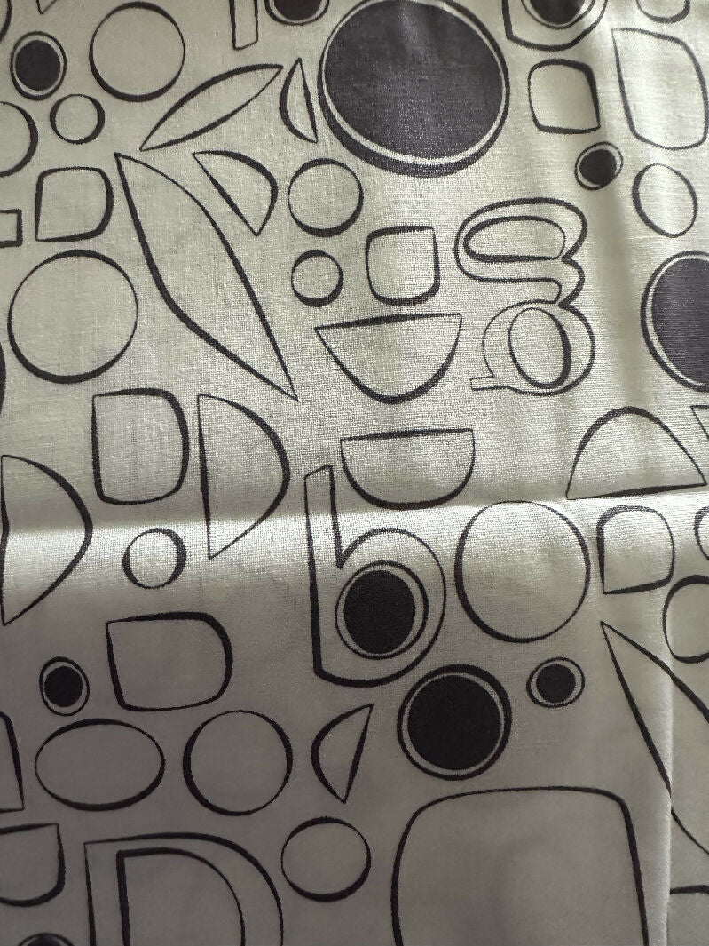 Gray and White Design Fabric