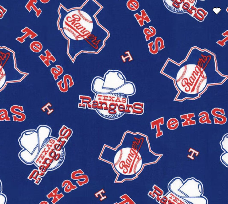 Texas Rangers MLB Graphic Cotton Fabric