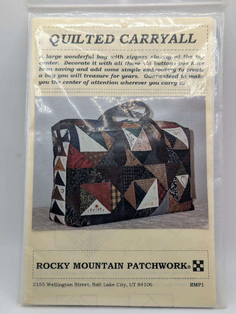 Rocky Mountain Patchwork Quilted Carryall Sewing Pattern