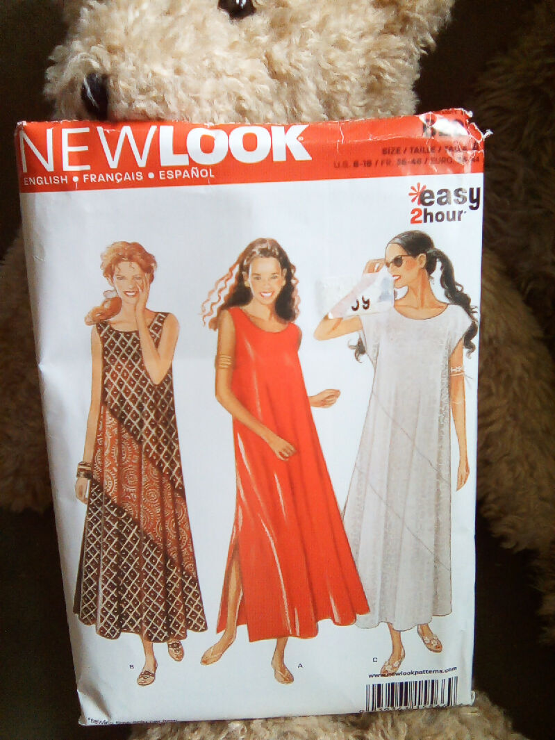 Uncut Newlook dress sewing pattern easy 2 hour pattern size 8-18