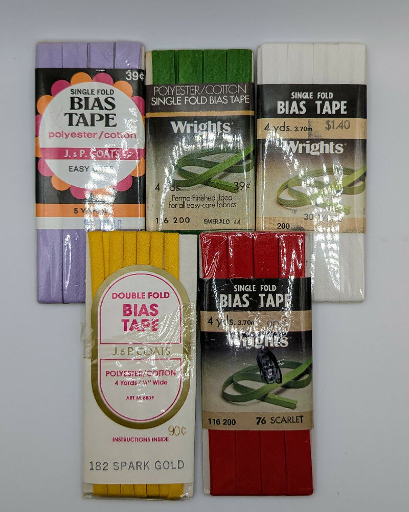 Assorted NIP Vintage Single Fold Bias Tape Lot of 15