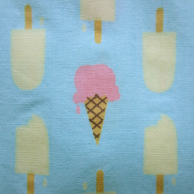 Cotton Fabric, Ice Cream Bars and Cones, 44" x 36"