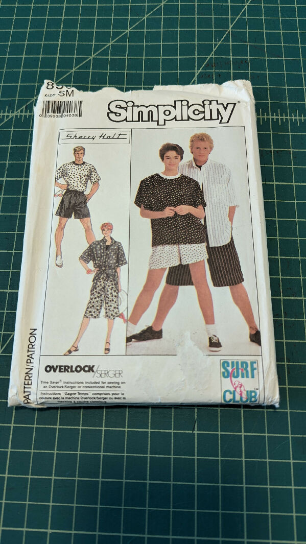 Vintage Simplicity 8561 Sherry Holt Surf Club Shirt & Pull-On Pants/Shorts Pattern
