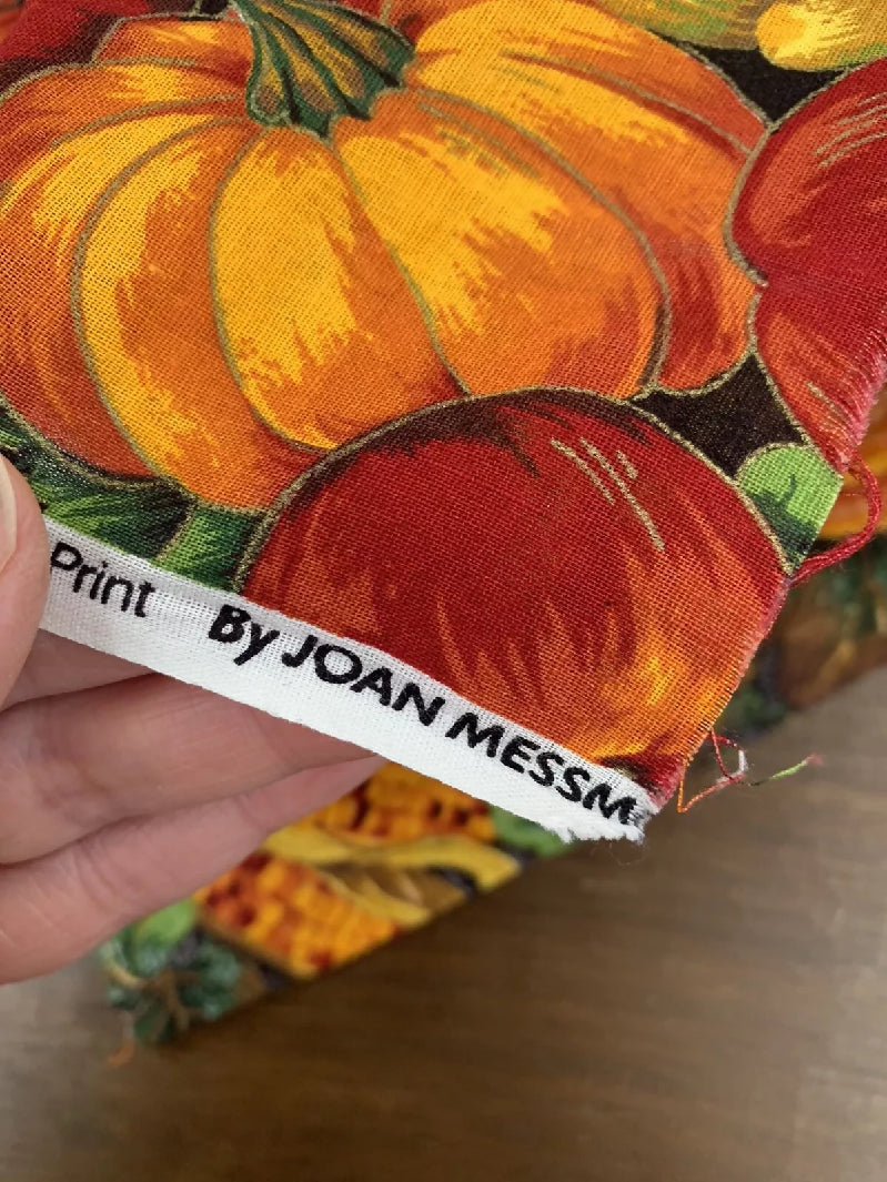 Vintage Joan Messmore VIP Cranston Prints Cotton Fabric Autumn Harvest 1yd