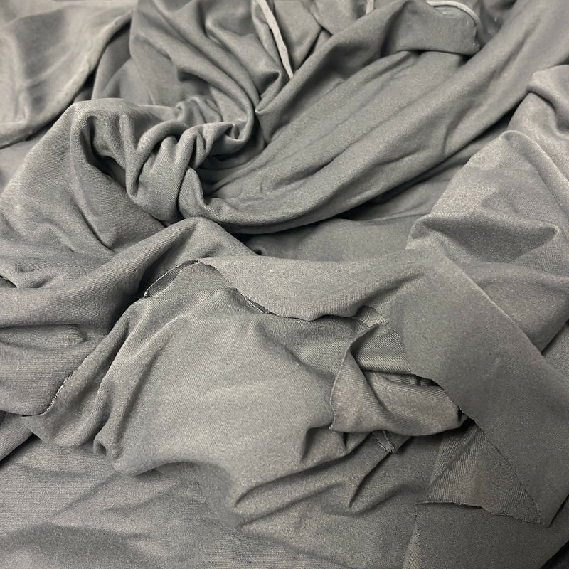 Gray Dbl Brushed Polyester Knit Jersey - 4 Yds