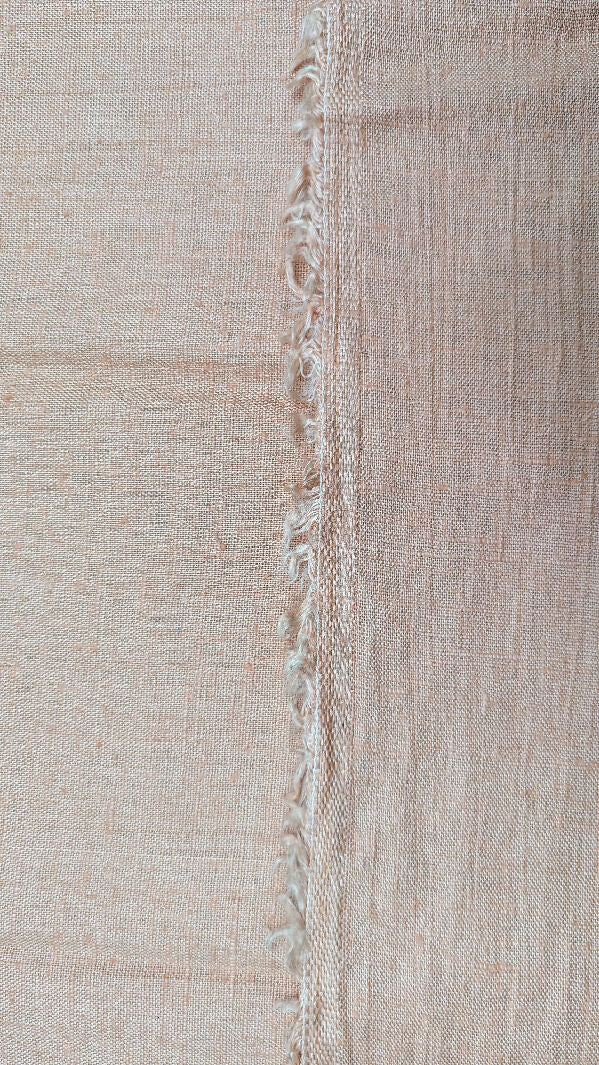 Peach Linen Blend Woven Fabric 47"W - 3 yds