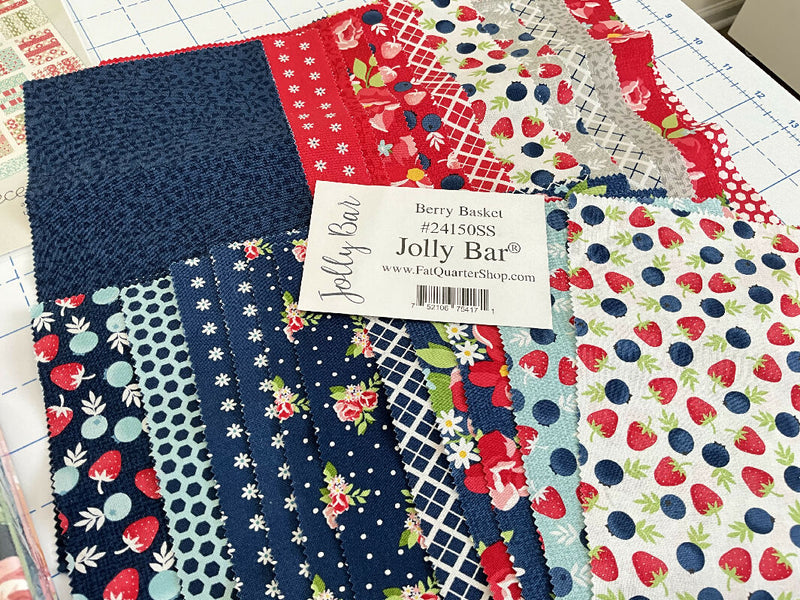 Moda Fabric Sunnyside, Berry Basket, Windham Fabric Clover and Dot plus Patterns