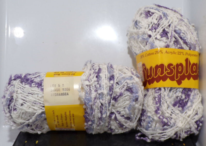 Brunswick Sunsplash Hydrangea; Cotton, Acrylic; Lot of 2 skeins