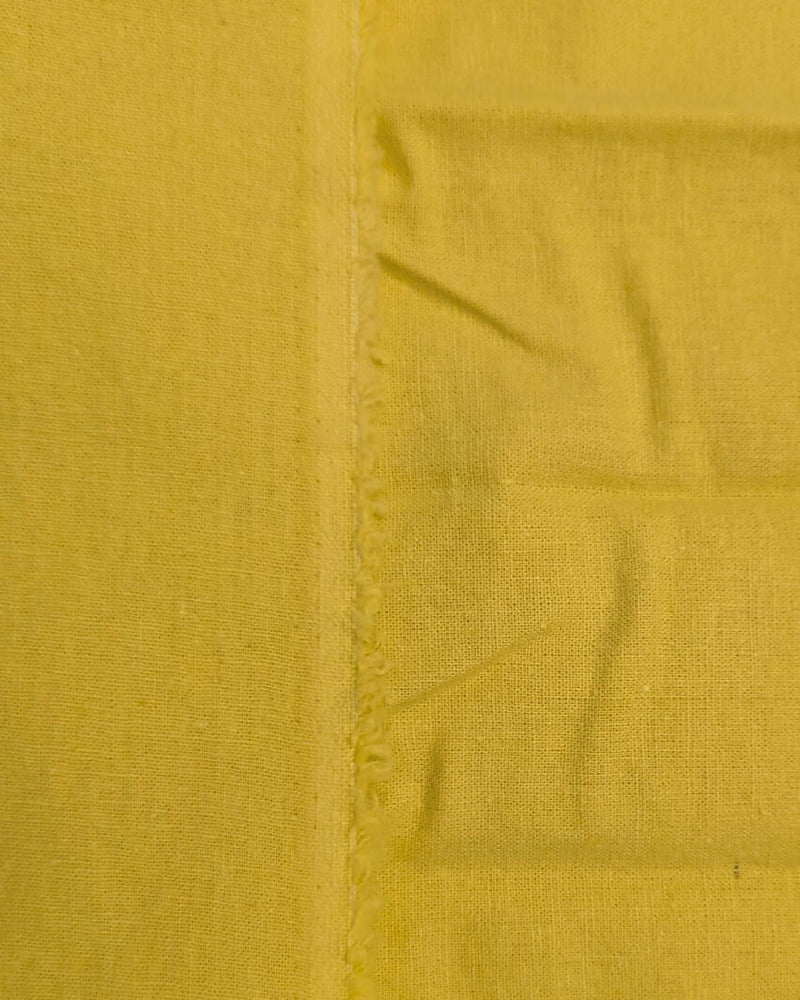 Marigold Yellow Linen Woven Fabric 50"W - 3 yds+