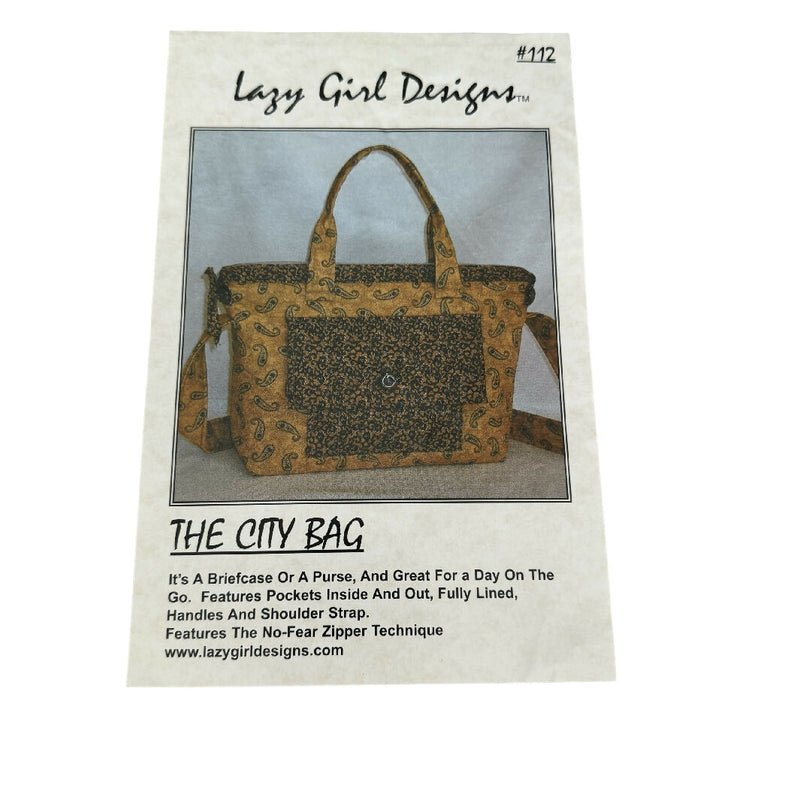 Lazy Girl Designs The City Bag 112 Briefcase Purse Pockets Handle Shoulder Strap