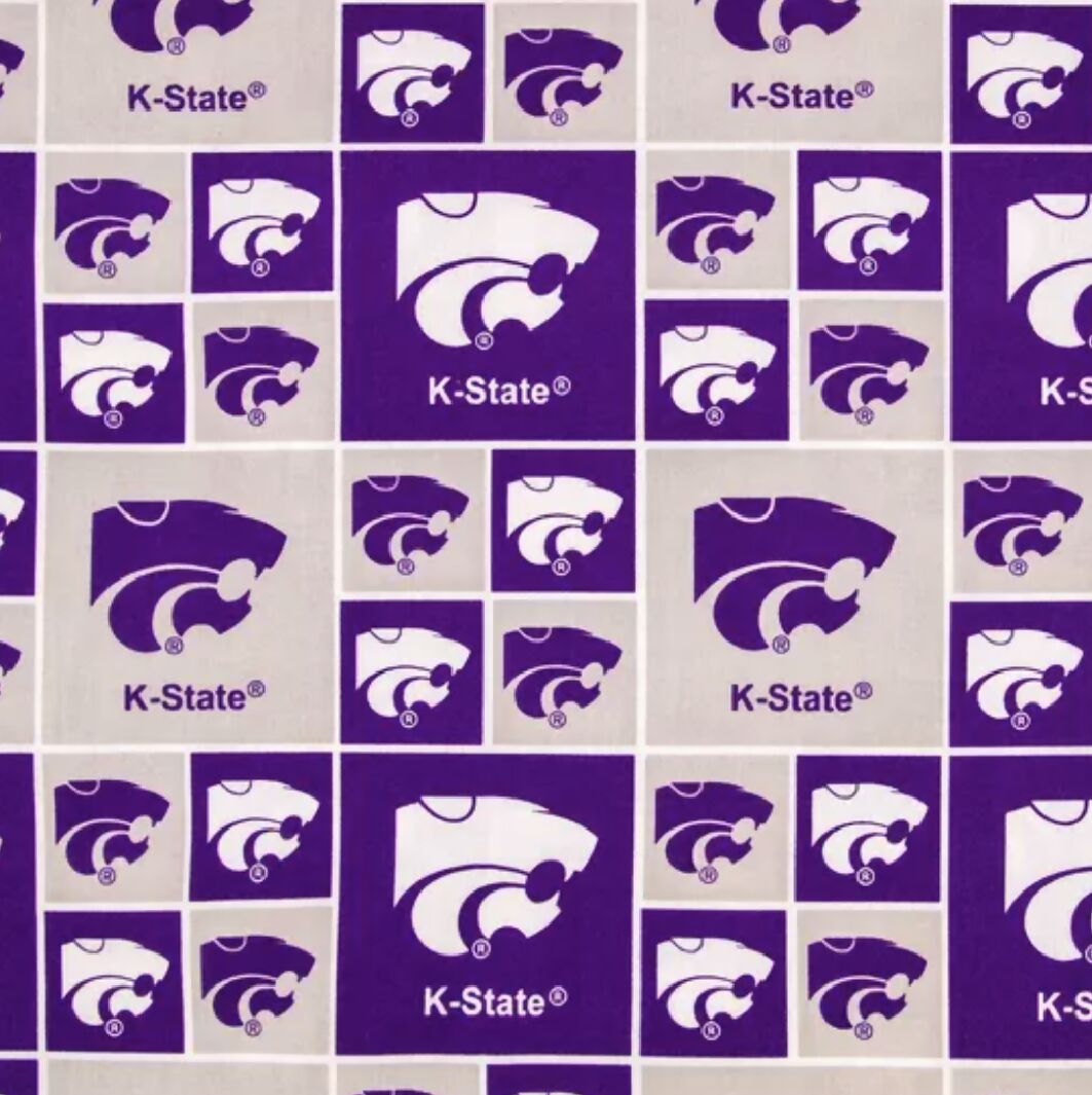 K-State Wildcat (Grey) Printed Cotton Fabric – Destashify